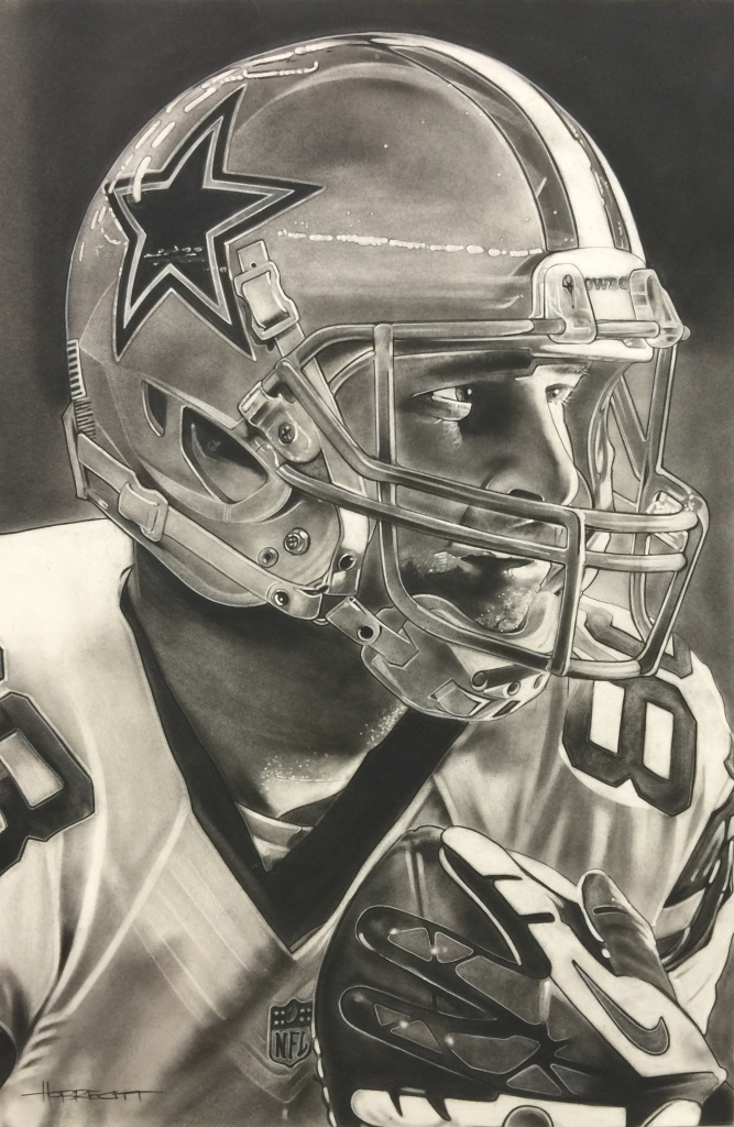 Dallas Cowboys Helmet Artwork by Dave Hobrecht